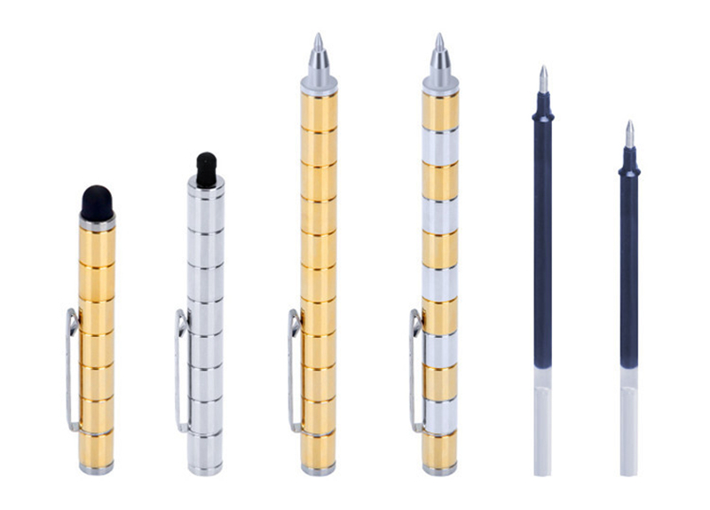 Magnetic Pen Metal Magical Neutral Pressure Reduction Signature Multi-functional Creative Pen - Silver