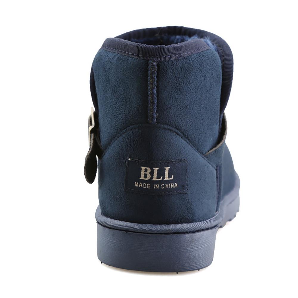 Winter Men Boots Lovers Snow Boots Winter Shoes Warm Cotton Boots Size EU 39 - Blue