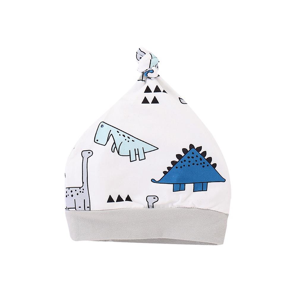 HZ50061 Kids Boys Girls Funny Animal Pattern Three-piece Set (Long-sleeve Shirt + Hat + Casual Pants Size 70) - White