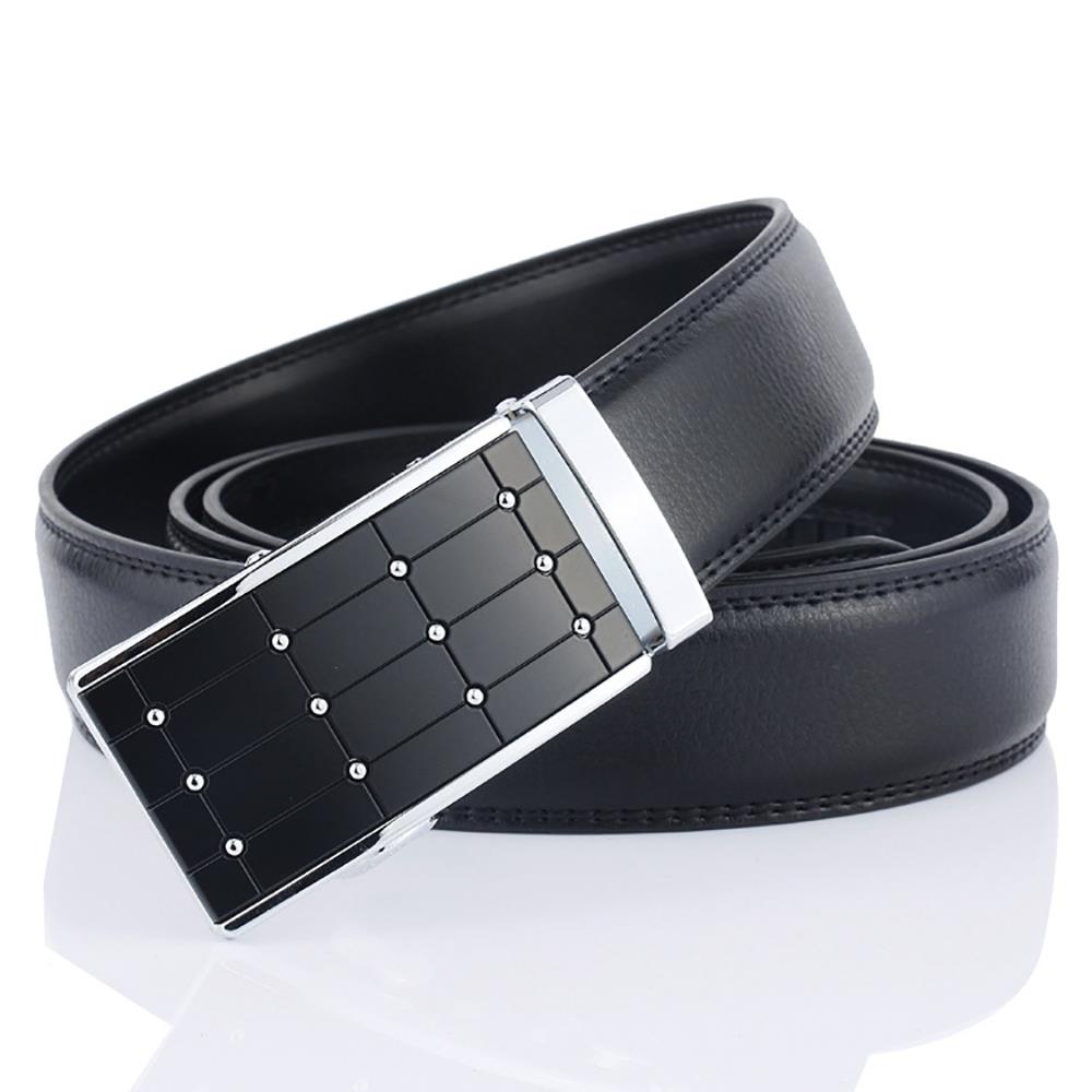 ZD39 Men's Genuine Leather Belt - Silver Buckle