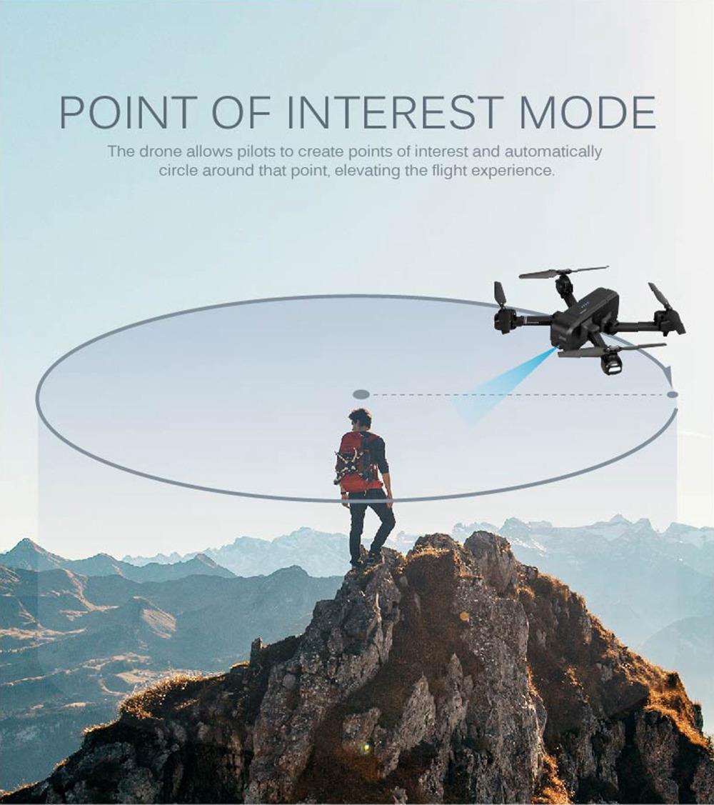 SJRC Z5 GPS 2.4G WIFI FPV Foldable RC Drone with Adjustable 1080P FHD Camera RTF + Extra Battery