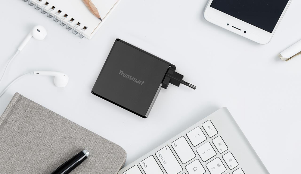 Tronsmart WCP02 60W USB C Wall Charger with Power Delivery 3.0 for MacBook Air/iPad Pro 2018, iPhone XS/Max/XR - EU