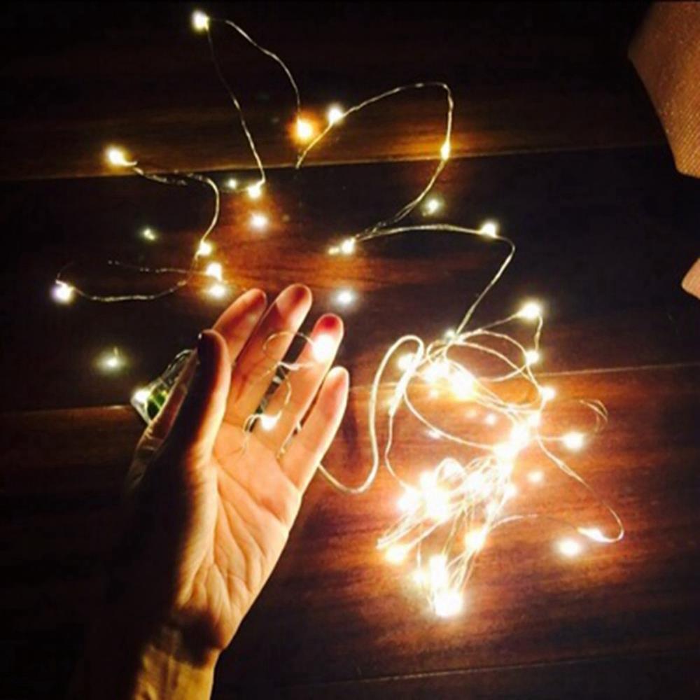 30PCS Fairy LED String Light Copper Wire Strip Light for Wedding Garland Lighting Decoration (3 Meters) - Warm White