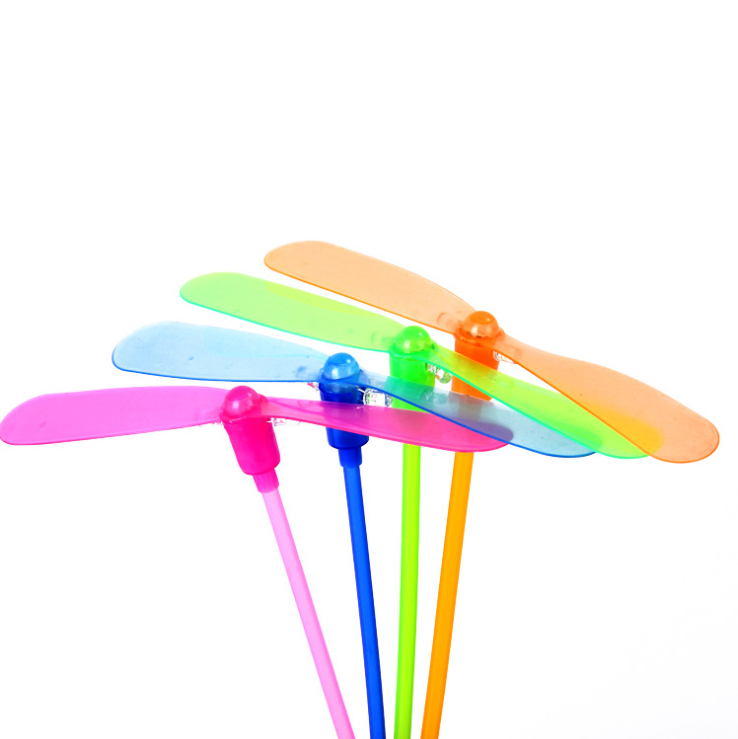 Children Kids LED Night Lighting Bamboo Dragonfly Funny Outdoor Fly Toys Glowing Bamboo-copter Flashing Gifts