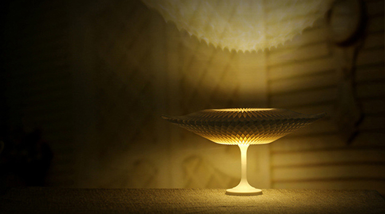 FUMAT Mini LED Table Lamp USB Rechargeable Folding Book Light for Creative Gift Novelty Bedroom Night Light - White