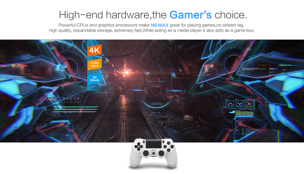 MAGICSEE N6 MAX RK3399 4GB DDR4 32GB eMMC TV Box Dual Band WiFi Gigabit LAN Type-C USB3.0