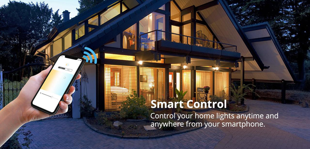 Tronsmart TB01 Smart RGB Light Bulb with Wireless Dimming No Hub Required Works with Alexa and Google Assistan - E27