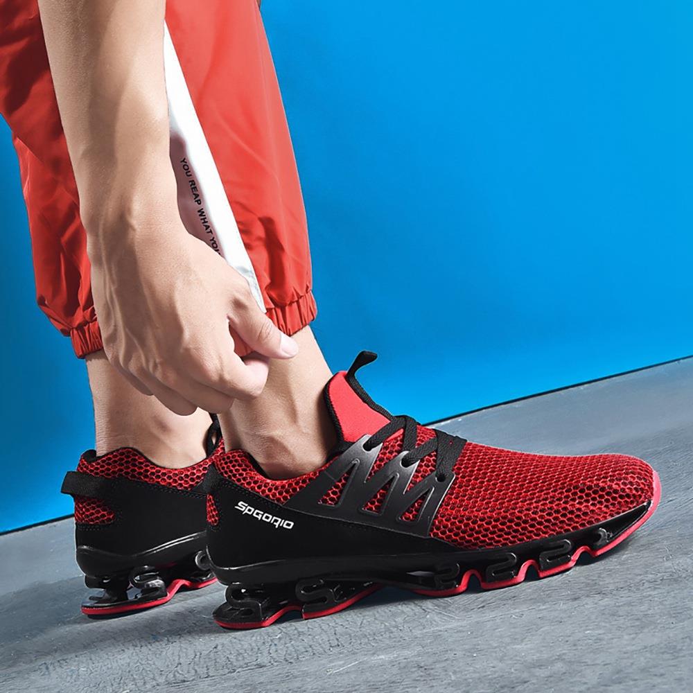 TK10 Men's Casual Outdoor Tennis Sneakers (Breathable Comfortable Color Running Shoes Size EU39.5) - Red
