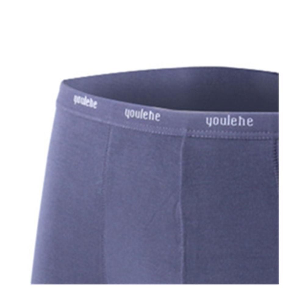 Men Sexy Breathable Medium Waist Underpants Elastic Boxer Underwear Size L - Dark Gray