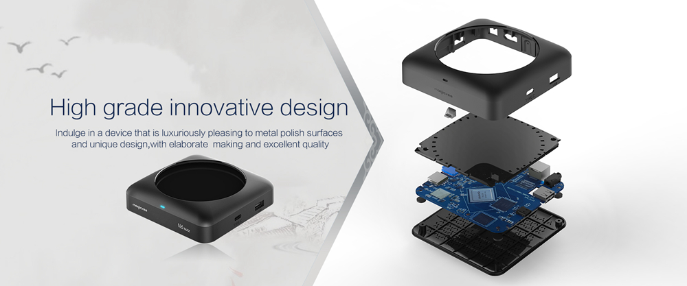 MAGICSEE N6 MAX RK3399 4GB DDR4 32GB eMMC TV Box Dual Band WiFi Gigabit LAN Type-C USB3.0