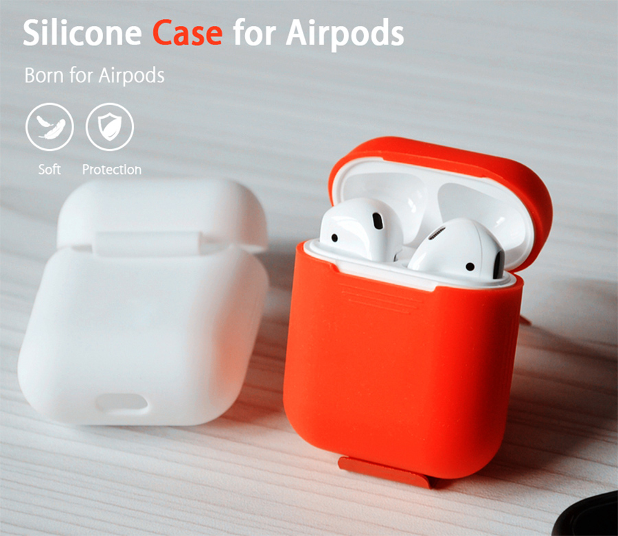 Silicon Case For Apple AirPods Portable Shock Proof Protective Cover For Headphones - Transparent