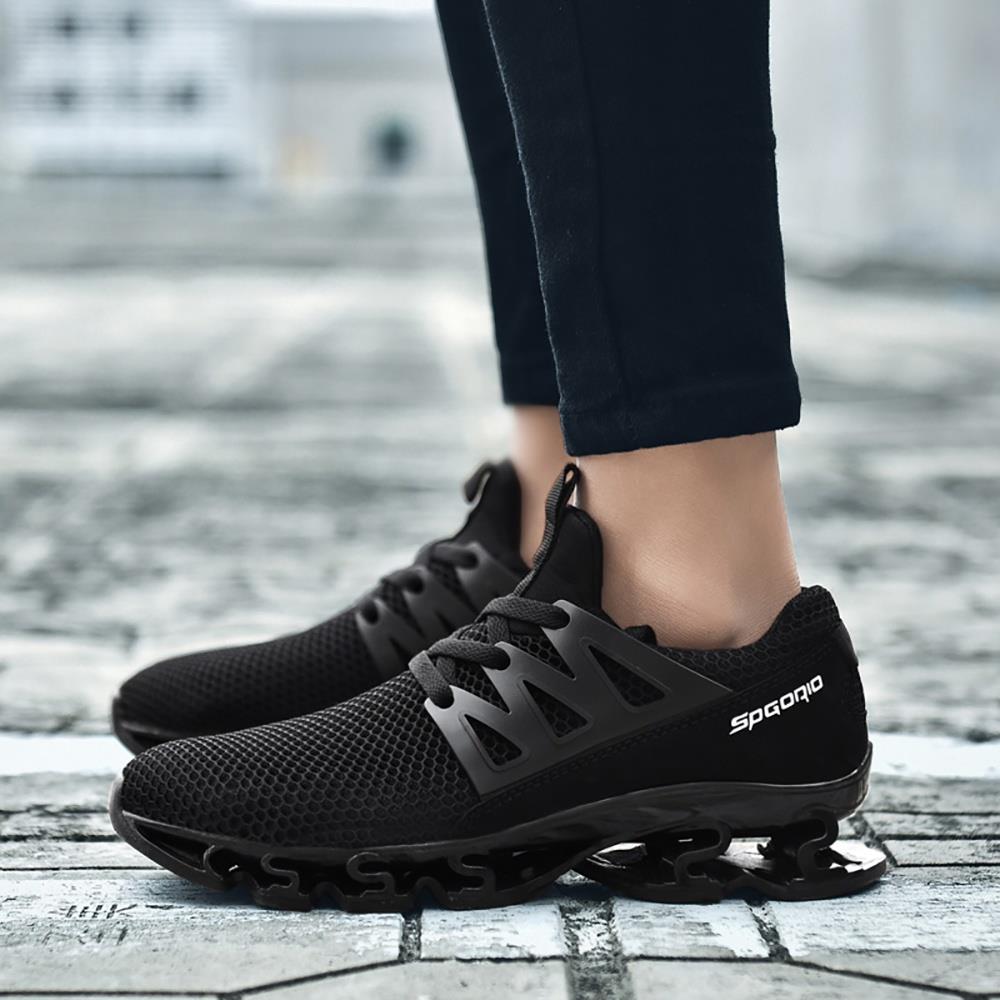TK10 Men's Casual Outdoor Tennis Sneakers (Breathable Comfortable Color Running Shoes Size EU39.5) - Black