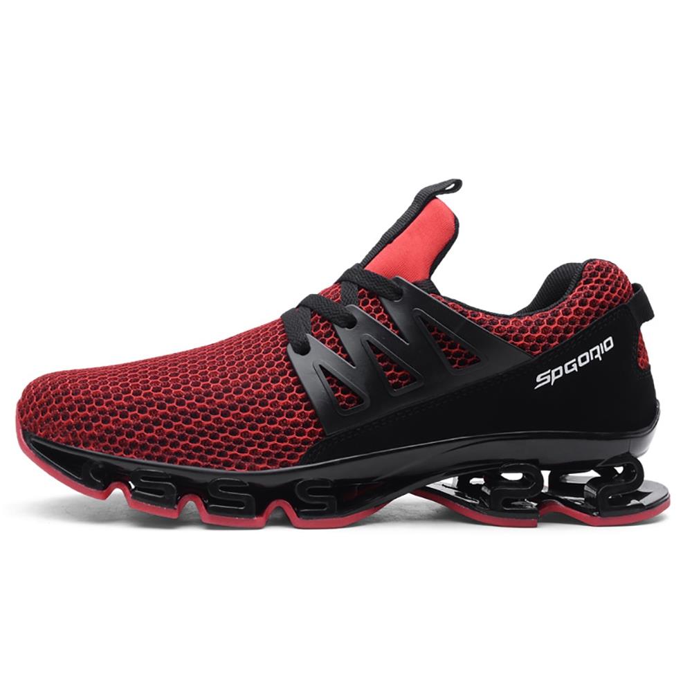 TK10 Men's Casual Outdoor Tennis Sneakers (Breathable Comfortable Color Running Shoes Size EU39.5) - Red