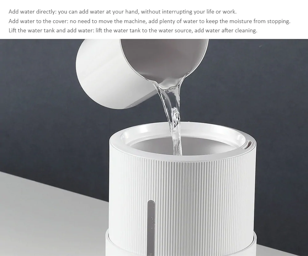 Xiaomi Deerma Purifying Humidifier UV Sterilization 5L Capacity 3 Ways to Add Water - White