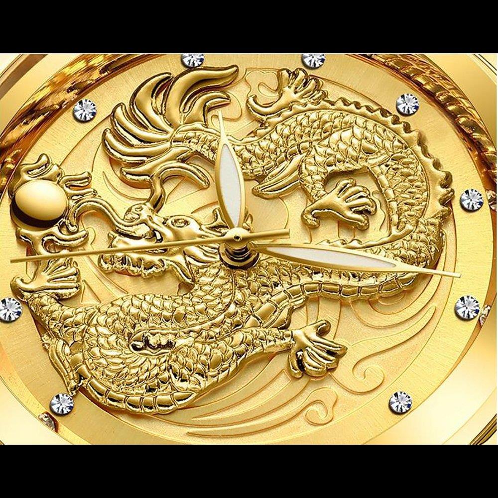 S666 Men's Business Analog Quartz Movement Stainless Steel Watch - Gold