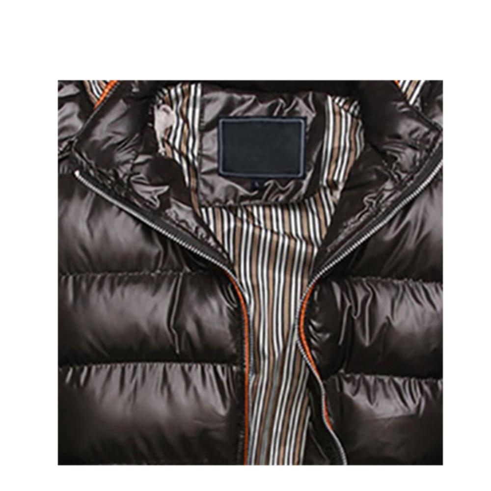 TG220 Men's Winter Hooded Down Jacket (Cotton Padded Warm Slim Fit Coat Size L) - Black