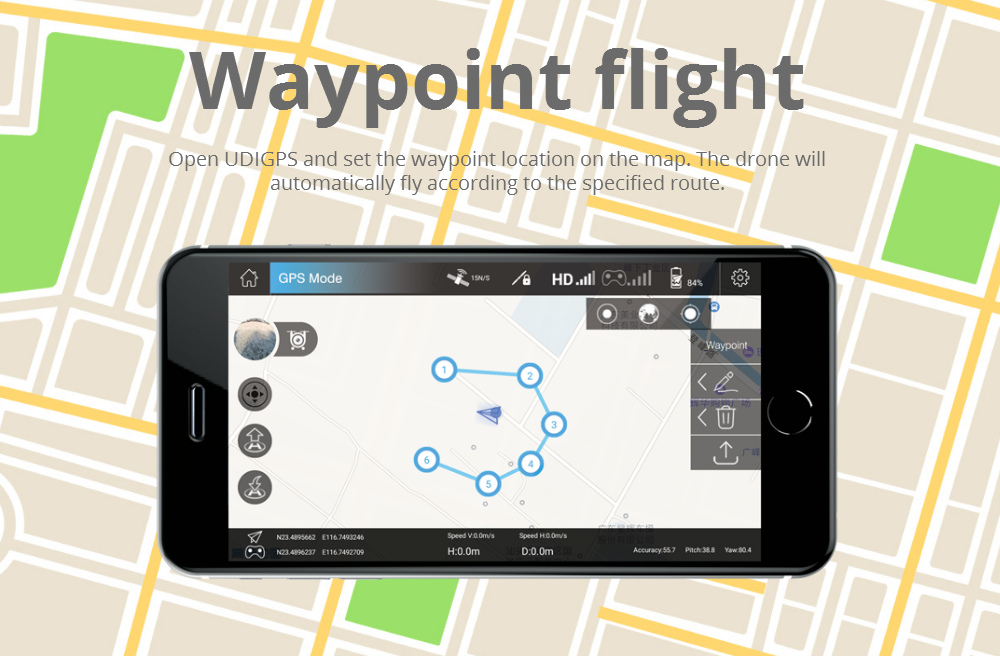 UDI R/C U37 TARTNESS FHD 1080P 5G WIFI FPV GPS Brushless RC Drone Quadcopter With Single-axis Gimbal Camera RTF