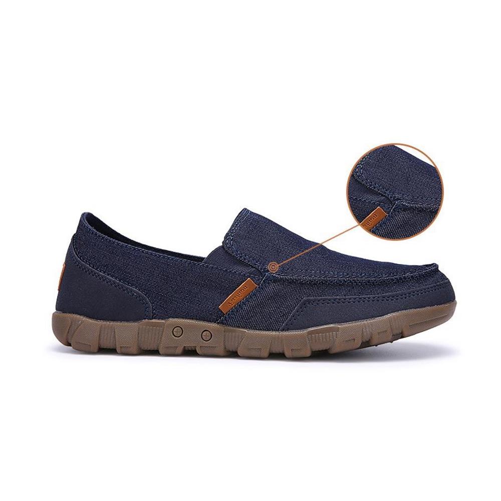S1029 Men's Casual Canvas Shoes (Comfortable Rubber Sole Flats Size EU39) - Gray