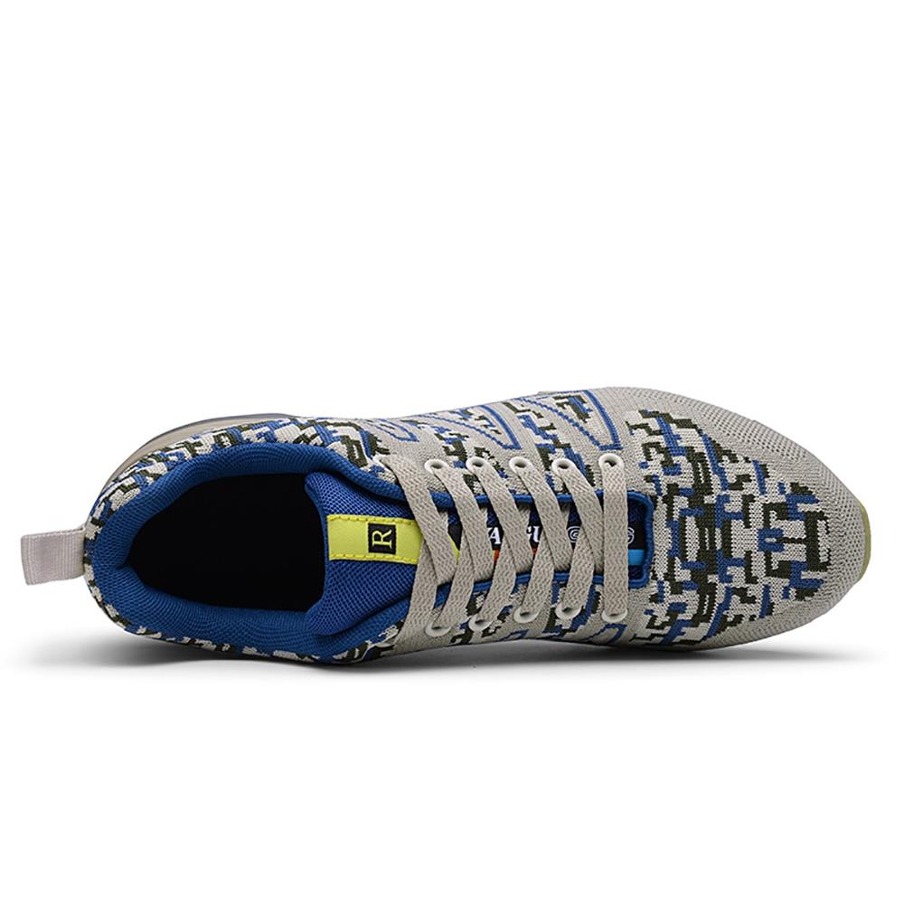 Men Outdoor Mountaineering Mesh Shoes Casual Flying Woven Shoes EU 39.5 - Camouflage Blue