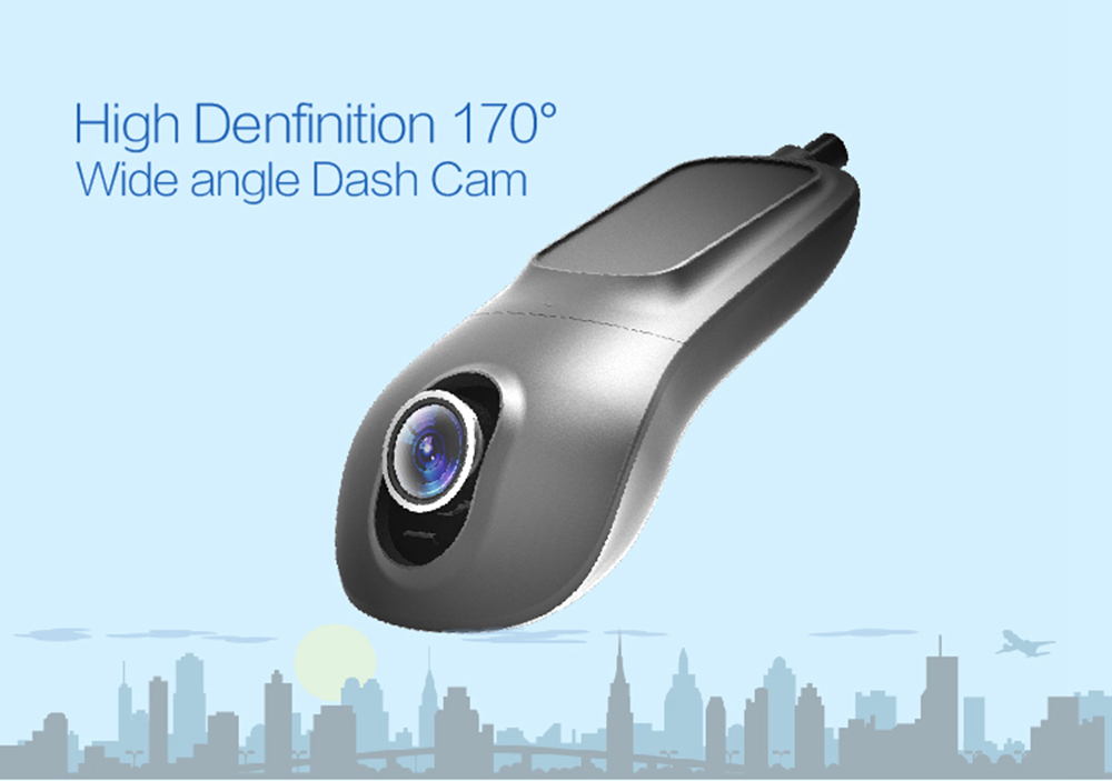 RS200 Top HD Hidden Universal Wifi Car DVR (Sony IMX323 1080P HD 170 Degree Wide Angle Lens Built-in Wi-Fi Module) - Black