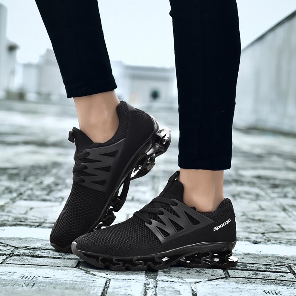 TK10 Men's Casual Outdoor Tennis Sneakers (Breathable Comfortable Color Running Shoes Size EU39.5) - Black