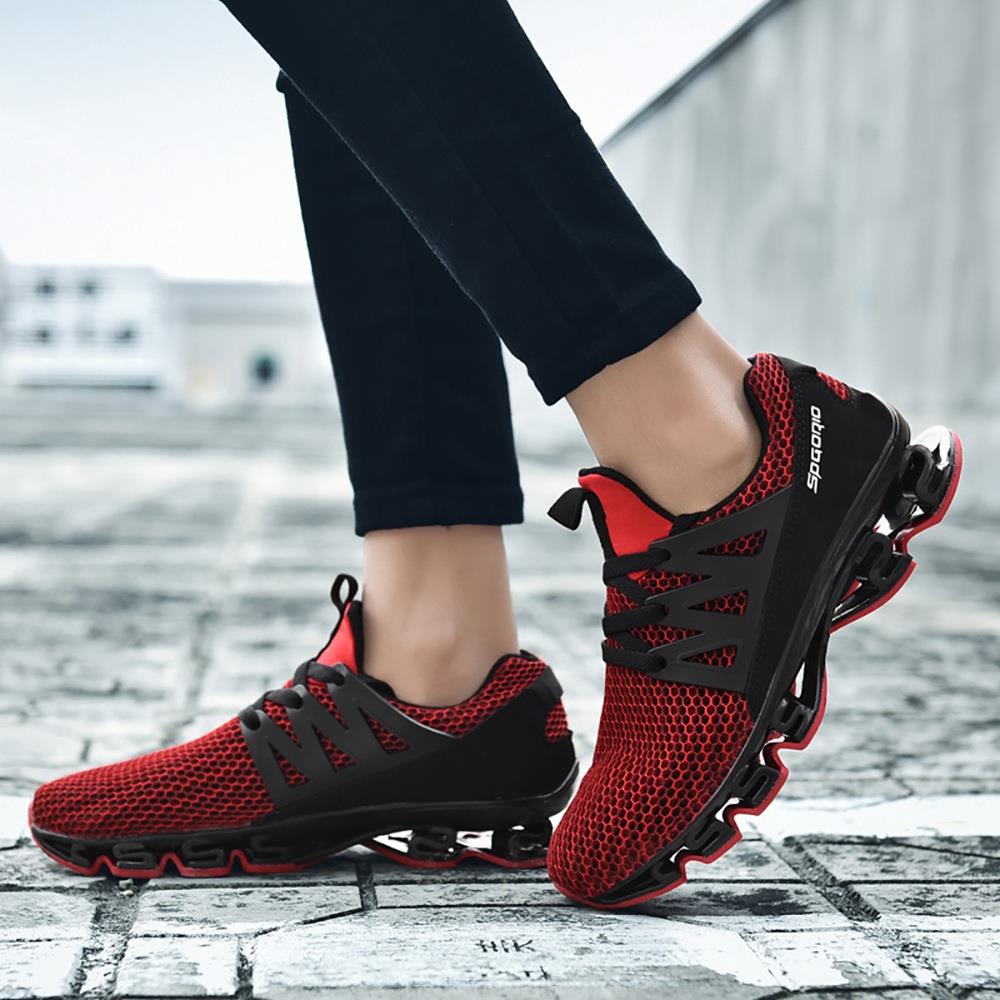 TK10 Men's Casual Outdoor Tennis Sneakers (Breathable Comfortable Color Running Shoes Size EU39.5) - Red
