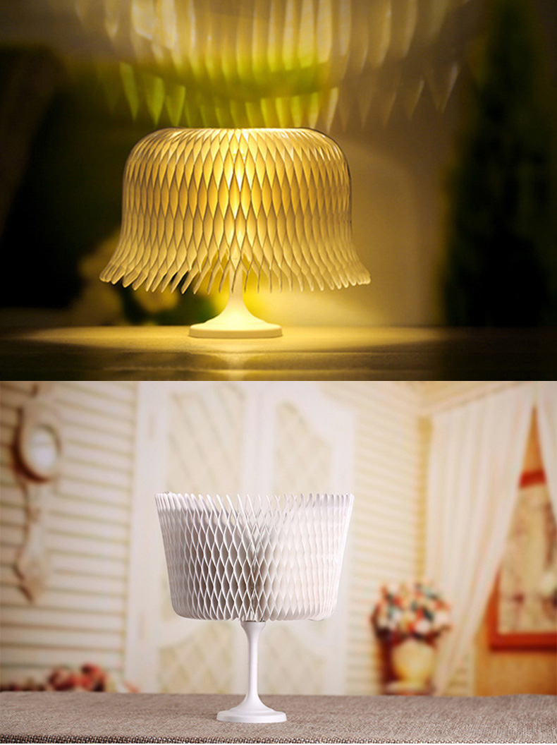 FUMAT Mini LED Table Lamp USB Rechargeable Folding Book Light for Creative Gift Novelty Bedroom Night Light - White