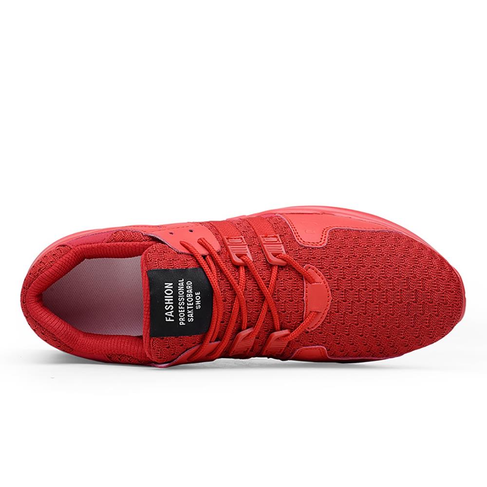 Men's Casual Outdoor Tennis Sneakers(Flying Woven Upper Running Shoes Size EU39.5) - Red