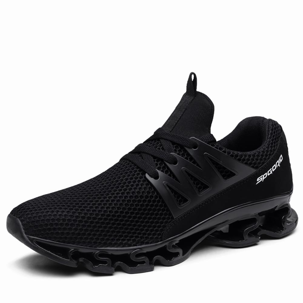 TK10 Men's Casual Outdoor Tennis Sneakers (Breathable Comfortable Color Running Shoes Size EU39.5) - Black