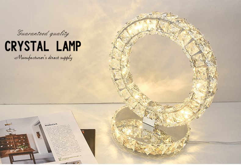 FUMAT Nordic Modern Crystal Glass Table Lamp Round Glaucous Color (Dia 26CM)