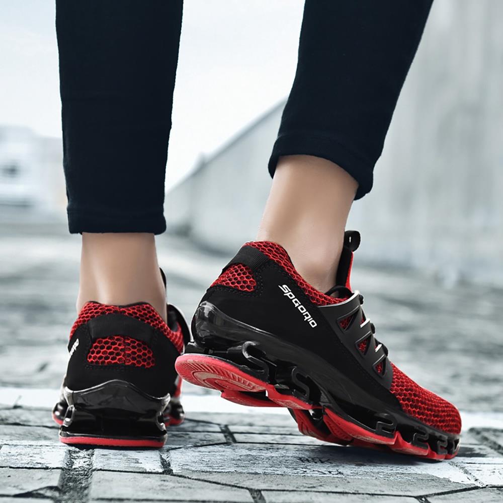 TK10 Men's Casual Outdoor Tennis Sneakers (Breathable Comfortable Color Running Shoes Size EU39.5) - Red