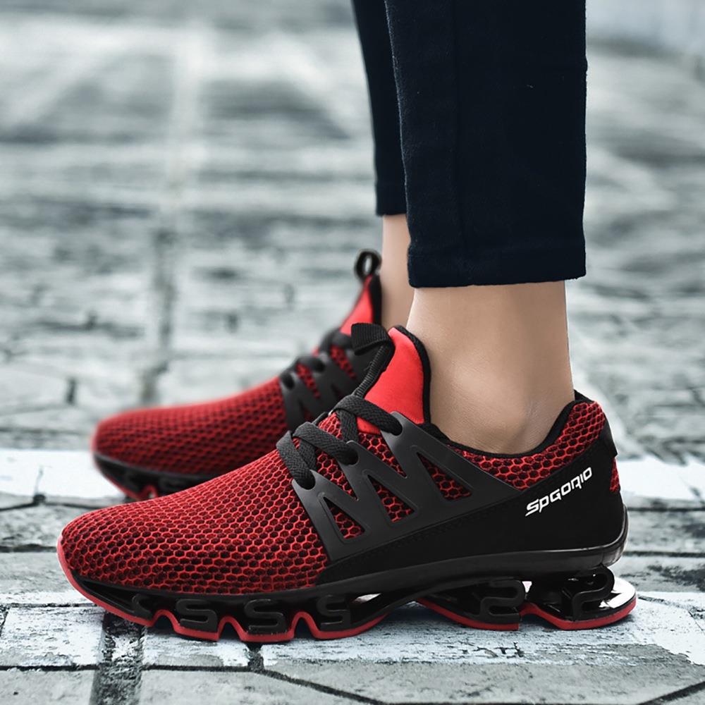 TK10 Men's Casual Outdoor Tennis Sneakers (Breathable Comfortable Color Running Shoes Size EU39.5) - Red
