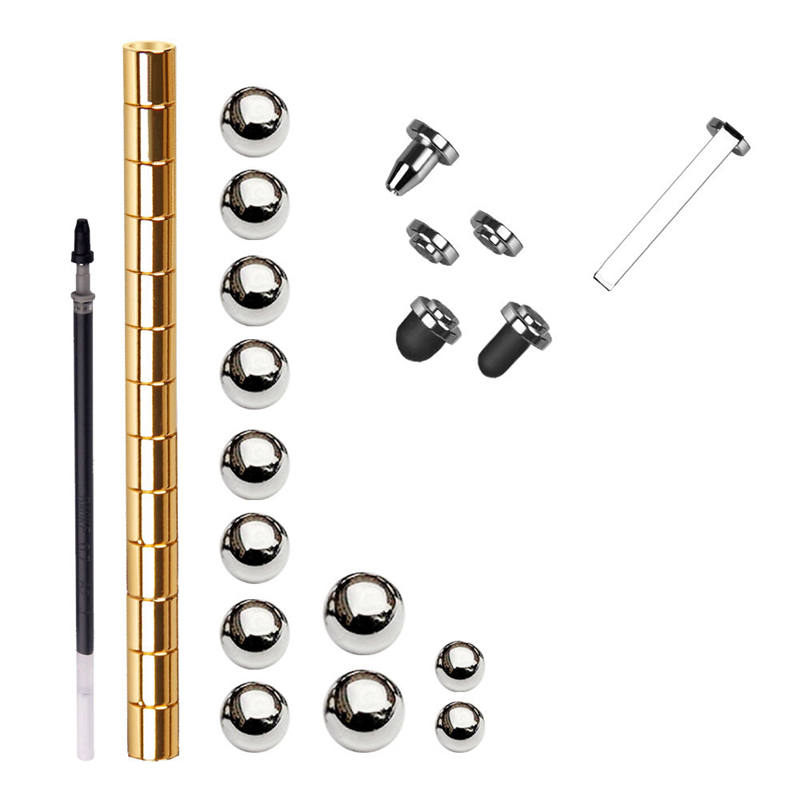 Magnetic Pen Metal Magical Neutral Pressure Reduction Signature Multi-functional Creative Pen - Silver