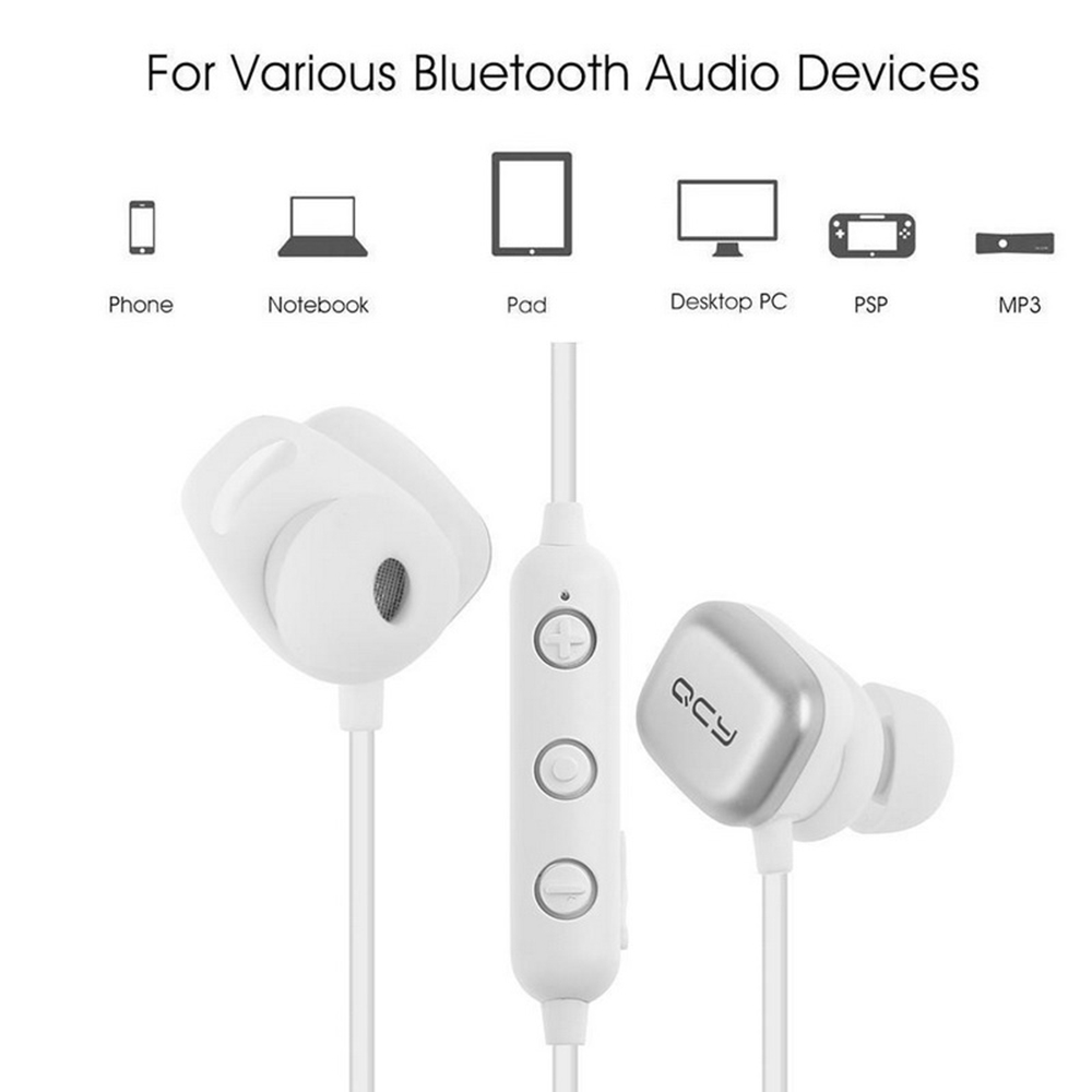 QCY M1 Pro AptX HiFi Wireless Bluetooth Magnet Earphones Sports IPX4-resistant - White