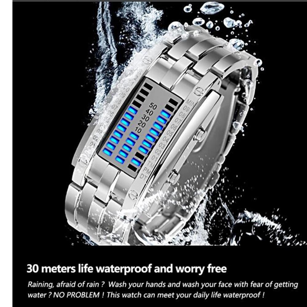 SKMEI 0926 Unisex Men Fashion Creative Watch Rectangle LED Wristwatches Alloy Strap - Black