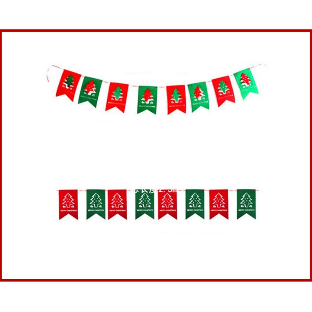 String Flags Hanging Flags for Christmas Decorations Shopping Malls - Hollow Pine
