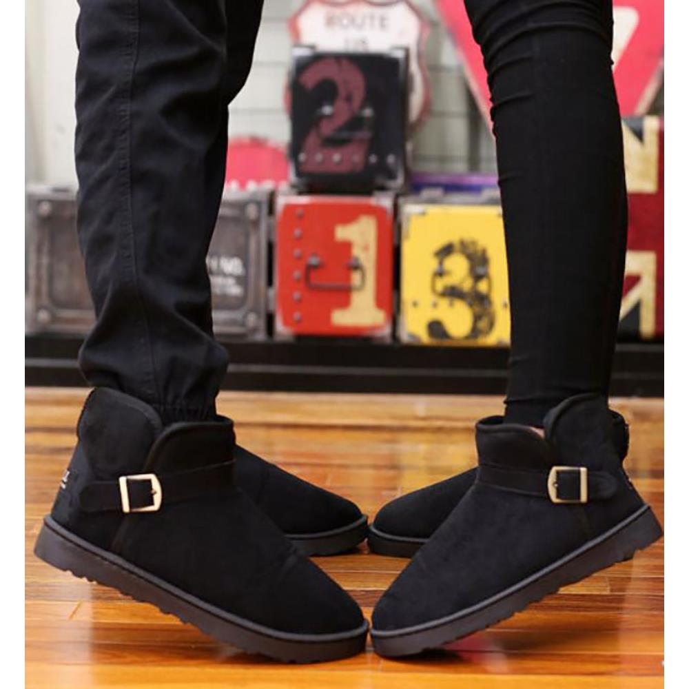 Winter Men Boots Lovers Snow Boots Winter Shoes Warm Cotton Boots Size EU 39 - Blue