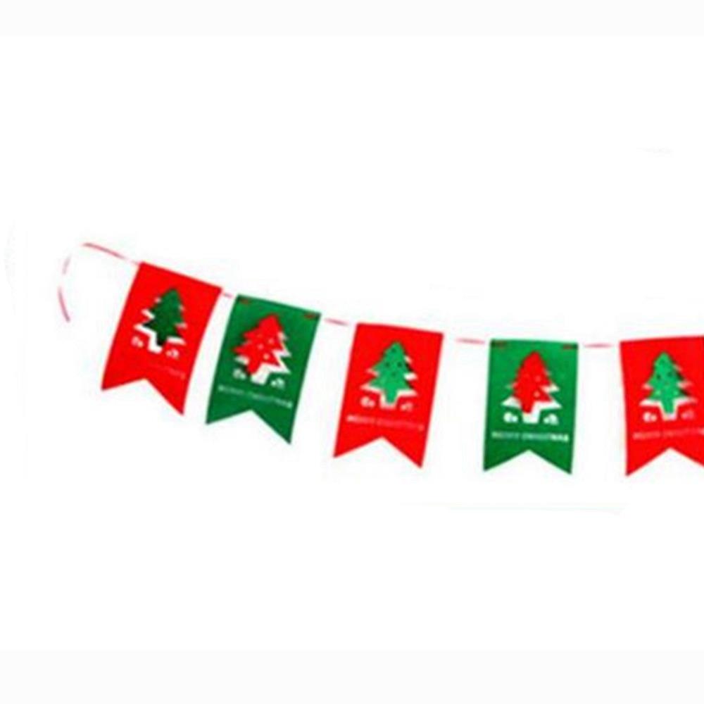String Flags Hanging Flags for Christmas Decorations Shopping Malls - Hollow Pine