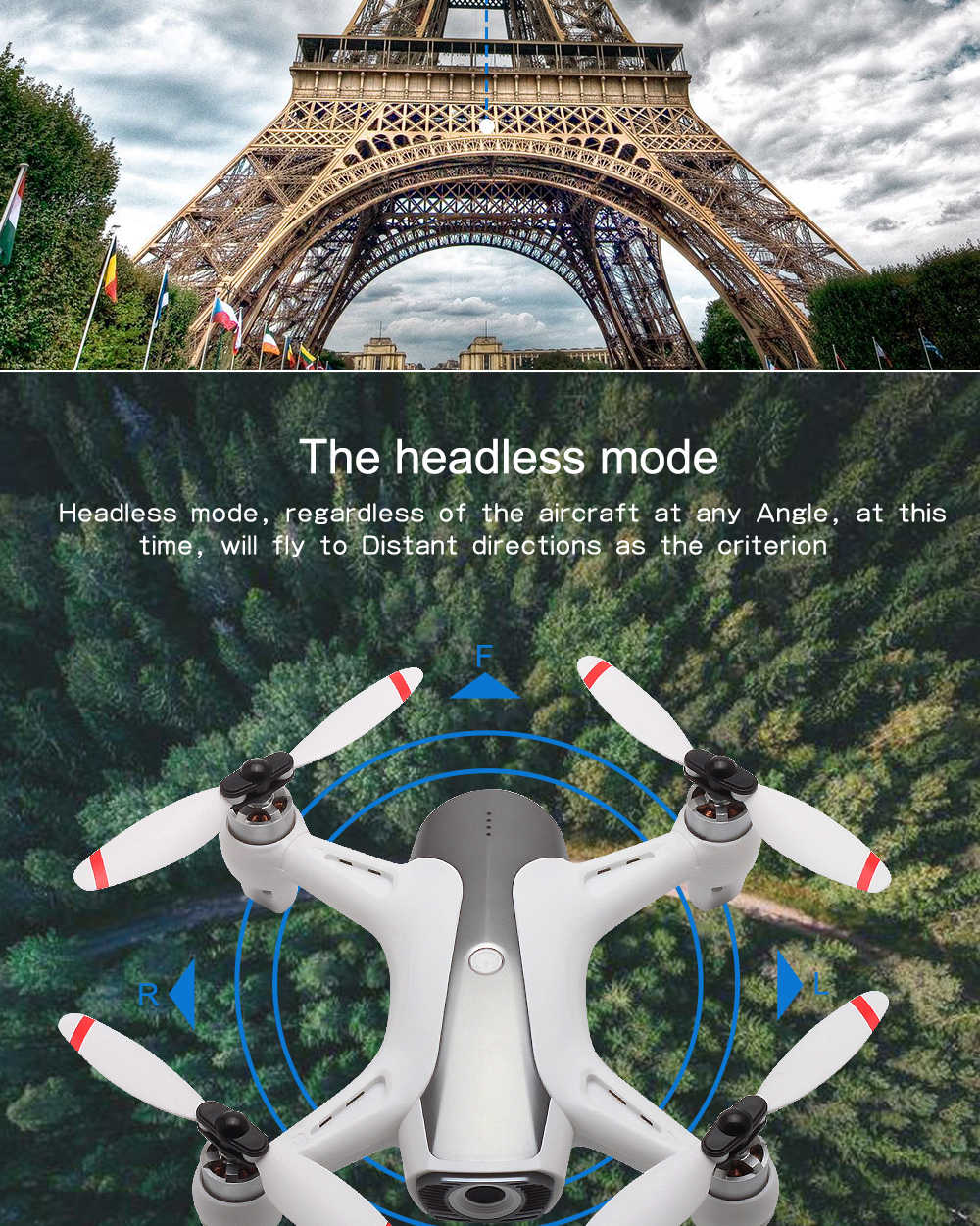 SYMA W1 GPS 5G WiFi FPV Brushless RC Drone with 1080P HD Camera Follow Me Mode BNF - White