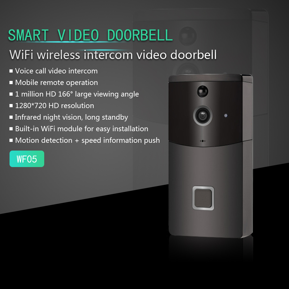 Danmini WF05 WIFI Wireless Video Intercom Doorbell APP Voice Intercom Low Power Standby - Silver