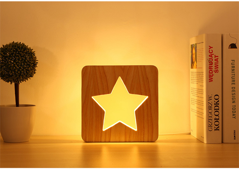 FUMAT Warm Modern LED Table Lamp - Creative Snails Wood Board Design