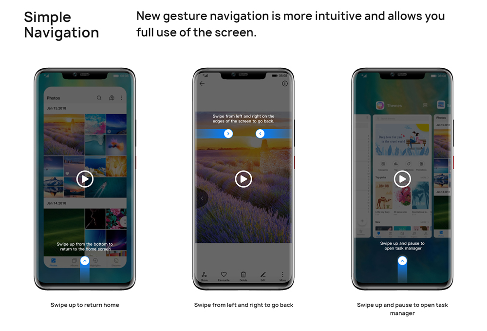 HUAWEI Mate 20 Pro (UD) 6.39 Inch 4G LTE Smartphone Kirin 980 8GB 128GB 40.0MP+20.0MP+8.0MP Triple Rear Cameras EMUI 9 Type-C NFC IR Remote Control - Bright Black