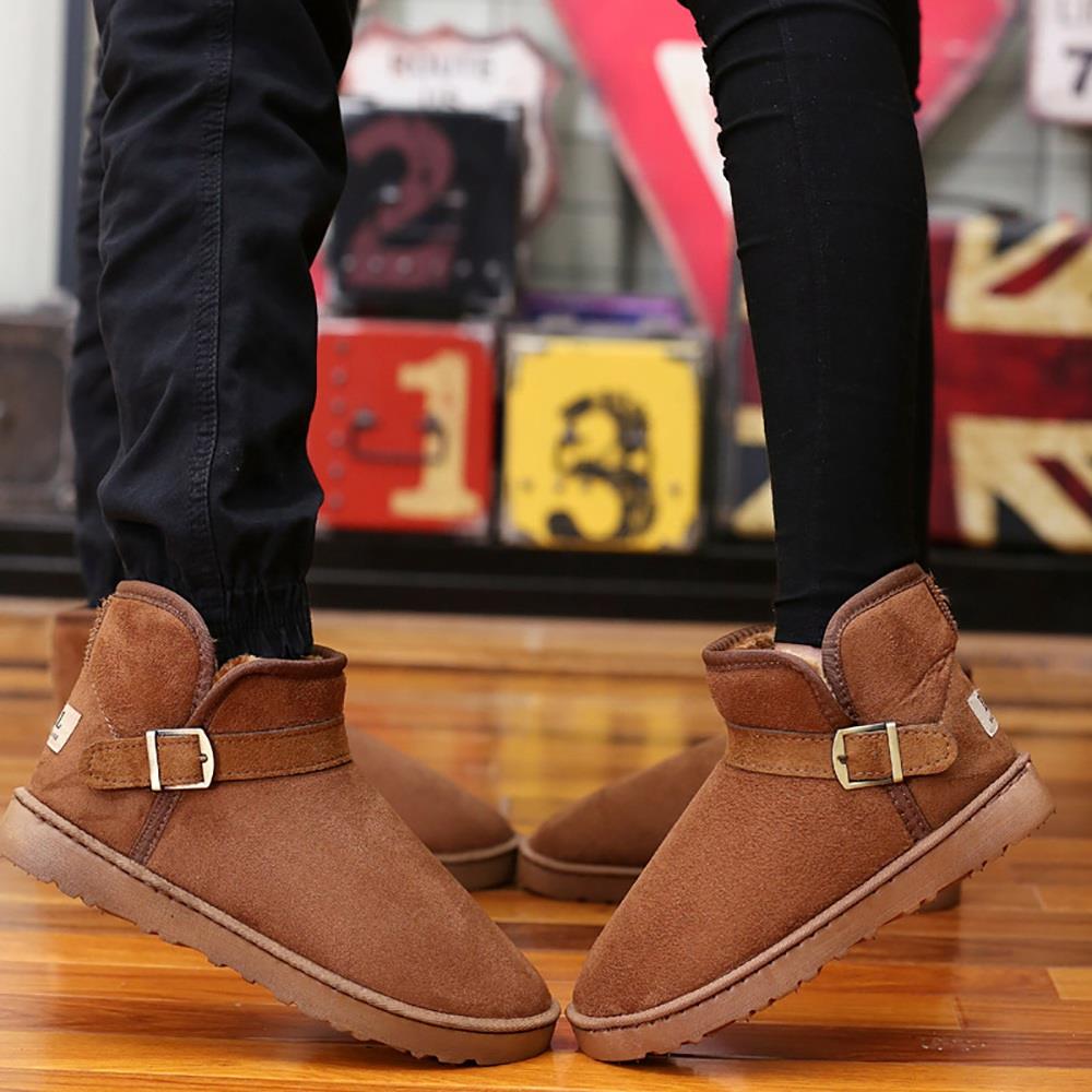 Winter Men Boots Lovers Snow Boots Winter Shoes Warm Cotton Boots Size EU 39 - Yellow