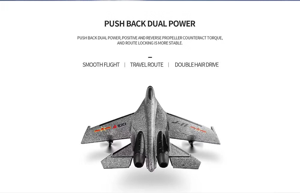 XK A100-SU27 2.4G 3CH EPP 340mm Wingspan RC Airplane Fixed Wing Plane Aircraft Built-in Gyro RTF - Yellow