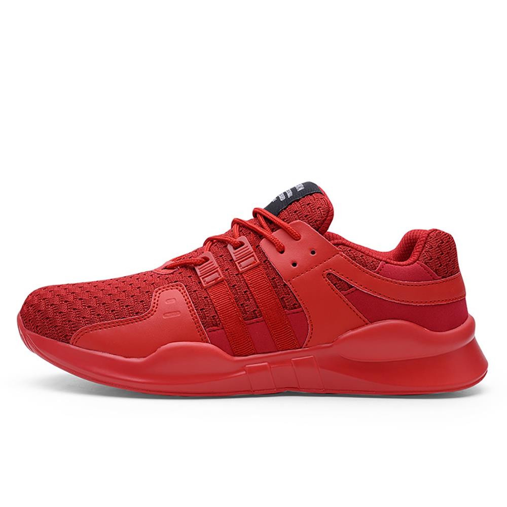 Men's Casual Outdoor Tennis Sneakers(Flying Woven Upper Running Shoes Size EU39.5) - Red