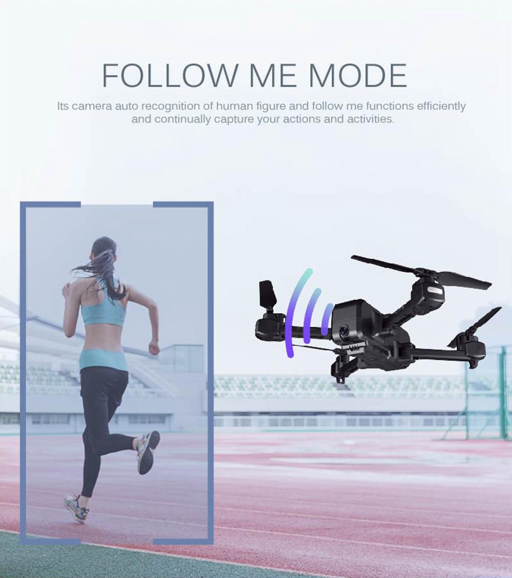 SJRC Z5 GPS 2.4G WIFI FPV Foldable RC Drone with Adjustable 1080P FHD Camera RTF + Extra Battery