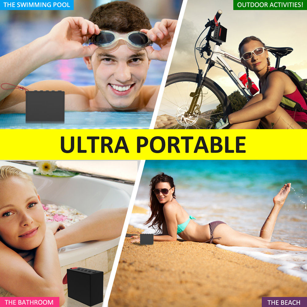 X9 Wireless Outdoor Speaker Bluetooth 4.2 IPX6 Water-resistant 5H Play time -Black