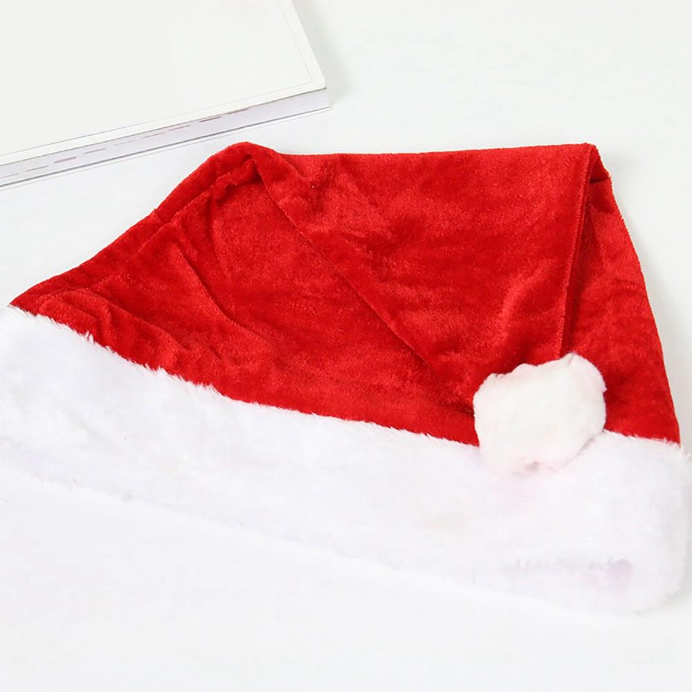Christmas Hats for Adult's Headdresses Decoration - Red Flannel