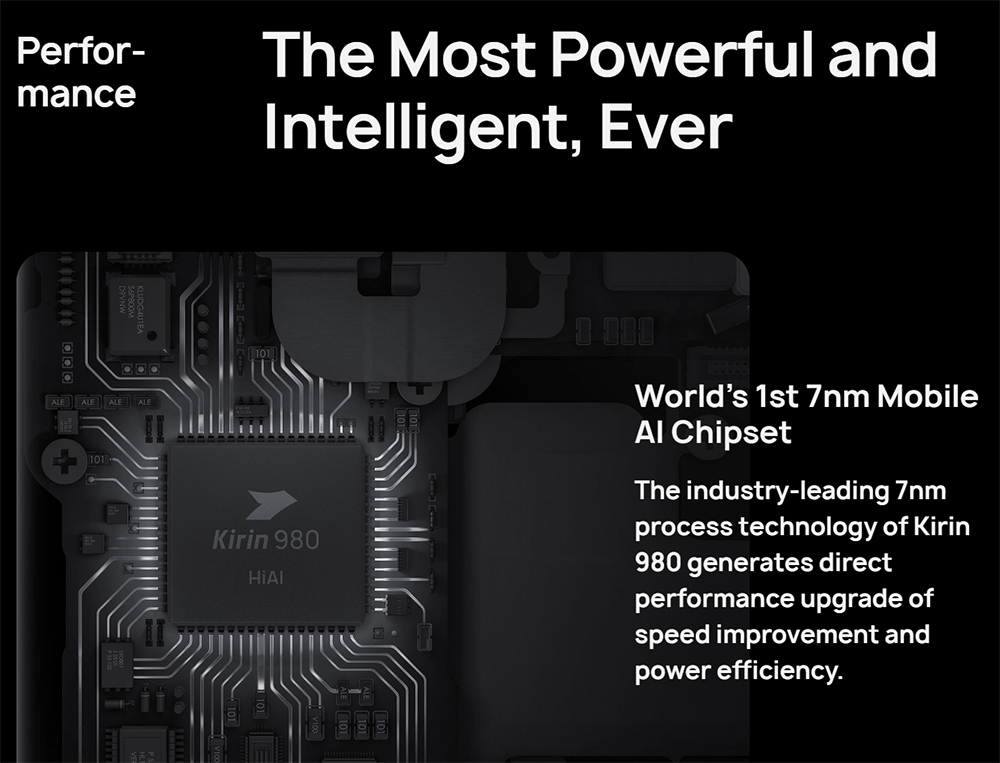 HUAWEI Mate 20 Pro (UD) 6.39 Inch 4G LTE Smartphone Kirin 980 8GB 128GB 40.0MP+20.0MP+8.0MP Triple Rear Cameras EMUI 9 Type-C NFC IR Remote Control - Bright Black