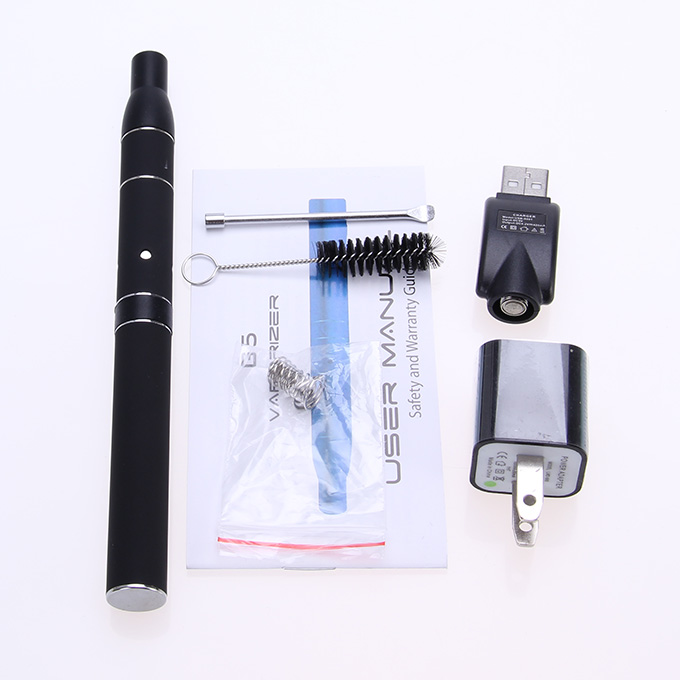 Ago G5 dry Herb Vaporizer Electronic Cigarette Starter Kits 650mAh battery LCD Display - Black